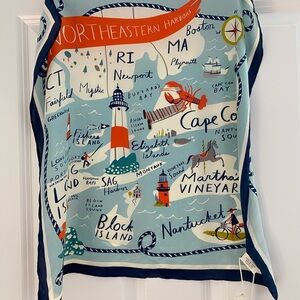 Spartina 449 Northeast Harbors Silk Scarf Nantucket Cape Cod Block Island NWT